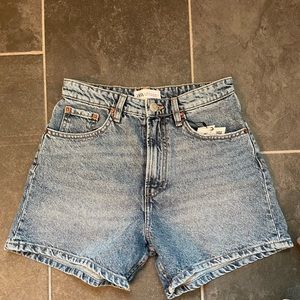 Zara high-rise mom shorts
